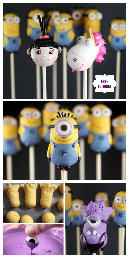 DIY Mini Minion Cake Pops Recipes & Tutorials