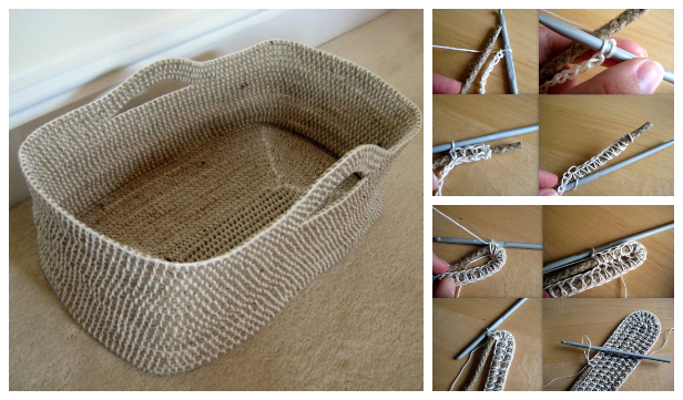 DIY Crochet Rope Basket Tutorial Free Pattern (Video)
