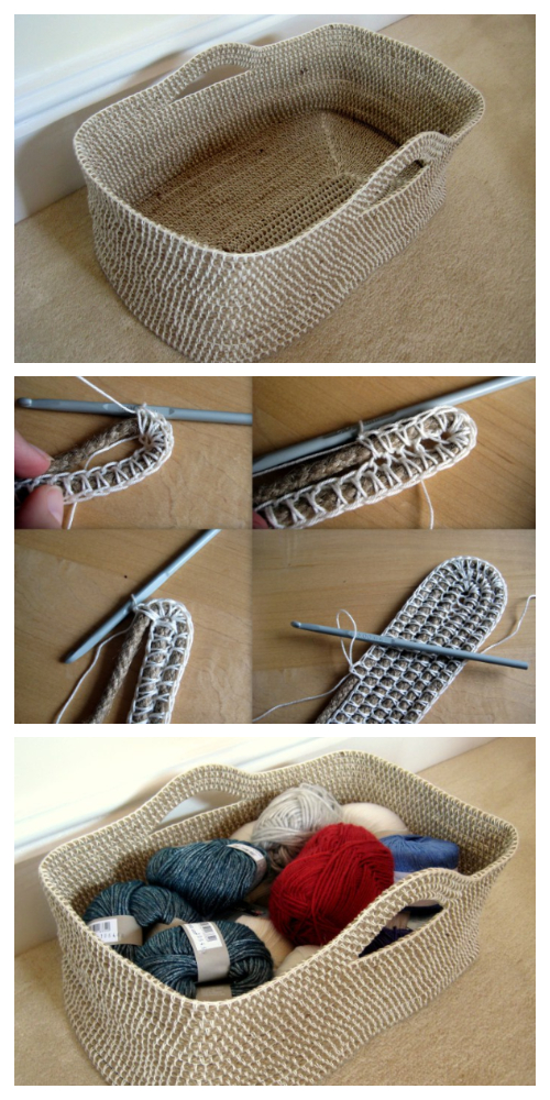 DIY Rope Basket Free Crochet Pattern + Video