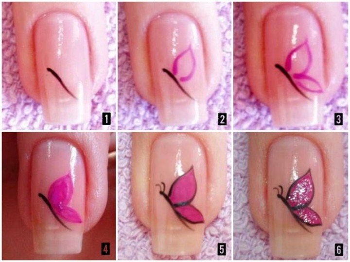 DIY Butterfly Nail Art Ideas and Tutorials