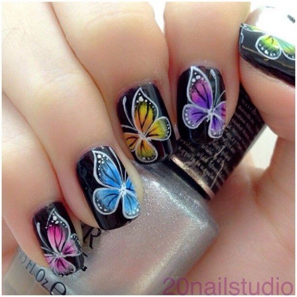 DIY Butterfly Nail Art Tutorials12