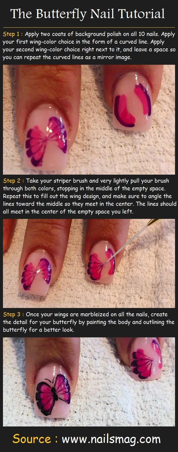 DIY Butterfly Nail Art Ideas and Tutorials
