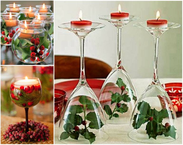 Simple Wine Glass & Candle Center Piece - Do-It-Yourself Fun Ideas