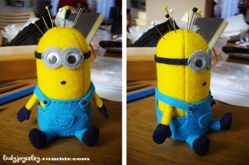 DIY Minion Pincushion Sew Free Pattern & Tutorial