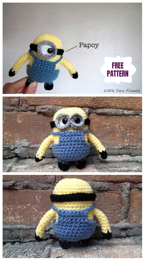 DIY Amigurumi Crochet Minion Free Patterns - Amigurumi Lil' Minion Despicable Me Free Crochet Pattern