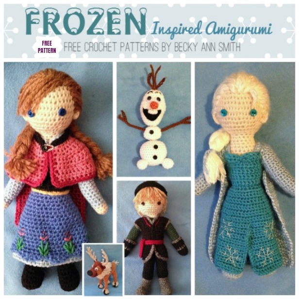 DIY Crochet Disney Frozen Amigurumi Free Patterns