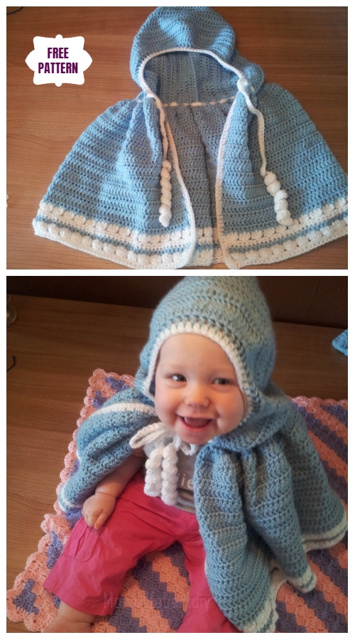 DIY Crochet Disney Frozen Free Patterns - Crochet Elsa baby cloak Free Crochet Pattern