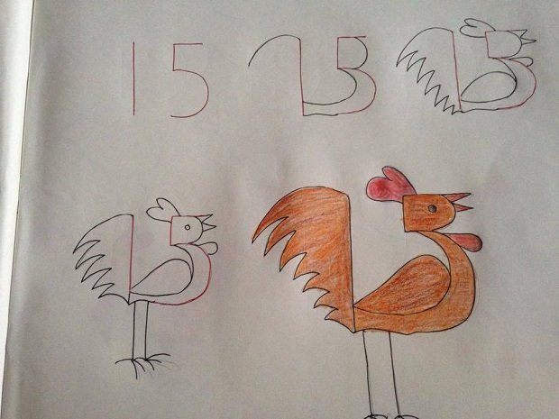 Kid-Friendly Drawings That Are Made With Numbers As A Base