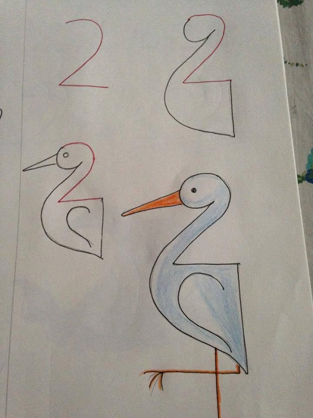 Kid-Friendly Drawings That Are Made With Numbers As A Base