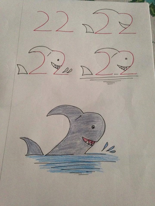 Kid-Friendly Drawings That Are Made With Numbers As A Base