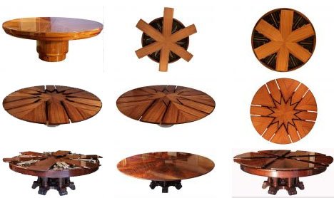 Creative Design of Expandable Round Dining Table