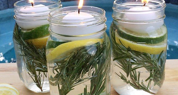 DIY Bug Repellent Summer Mason Jar Luminaries