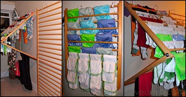 Diy Wall Mounted Laundry Drying Racks, Wooden Laundry Rack Wall