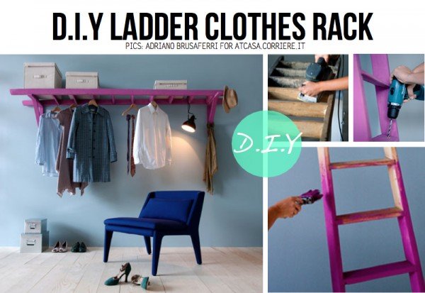 DIY Wall Mounted Laundry Drying Rack