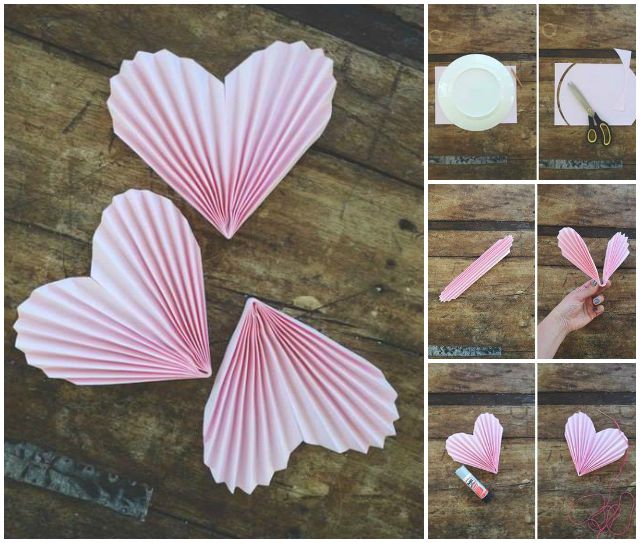 How to DIY Folded Heart Garland
