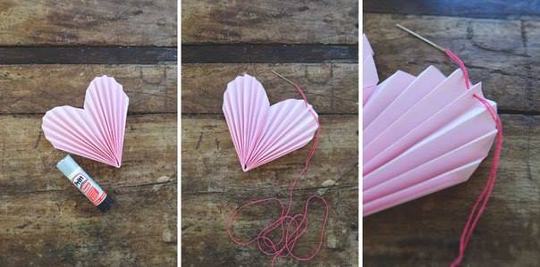 How to DIY Folded Heart Garland