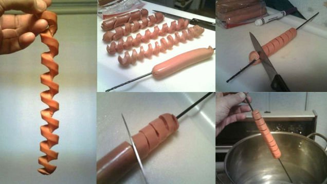 He Skewers A Hot Dog Before Grilling. You’ll Never Guess Why! - diy spiral hotdog 