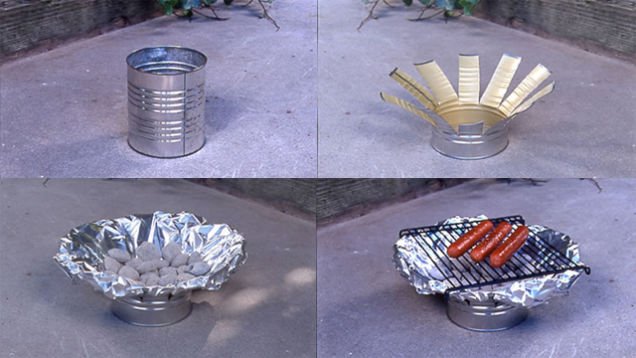 How to Make BBQ Grill Out of Tin Can