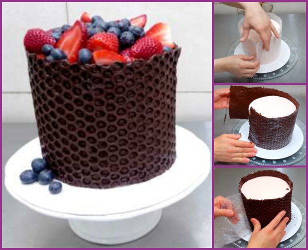 DIY Bubble Wrap Chocolate Cake Decorating Tutorial- video