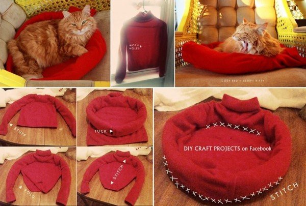 30+ Brilliant Pet Bed DIY Ideas with Tutorials