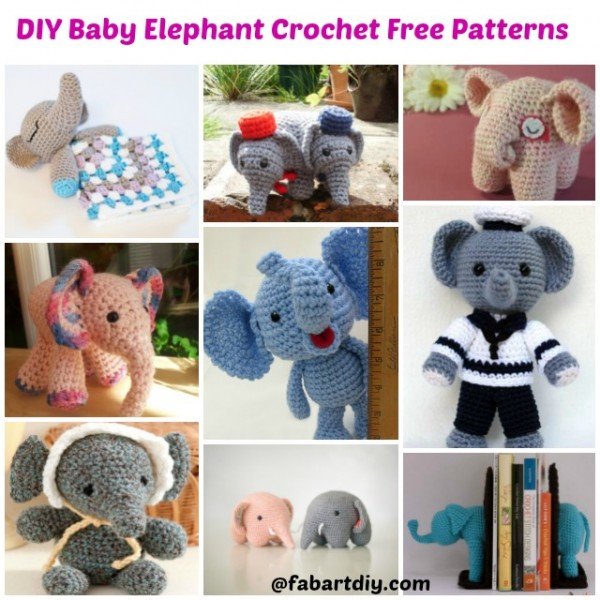 DIY Baby Elephant Crochet Amigurumi Free Patterns