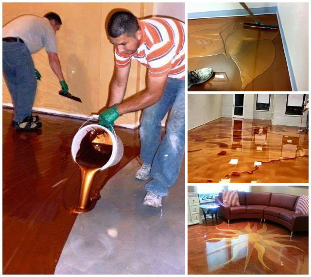 DIY Metallic Epoxy Floor