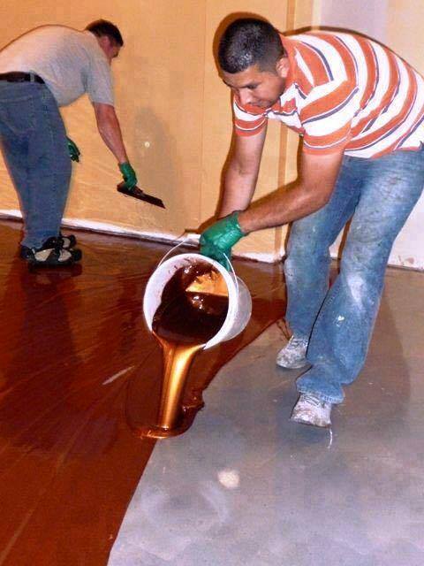 DIY Metallic Epoxy Floor