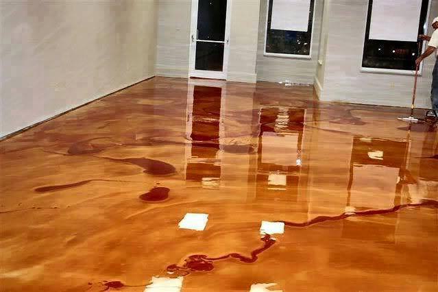 DIY Metallic Epoxy Floor