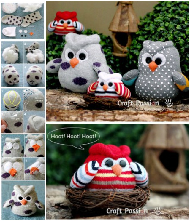 DIY Sock Owl Tutorial Free Pattern