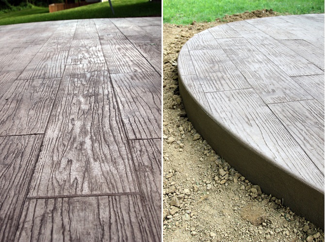 Diy Stamped Concrete Wood