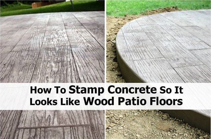 DIY Stamped Concrete Wood tutorial