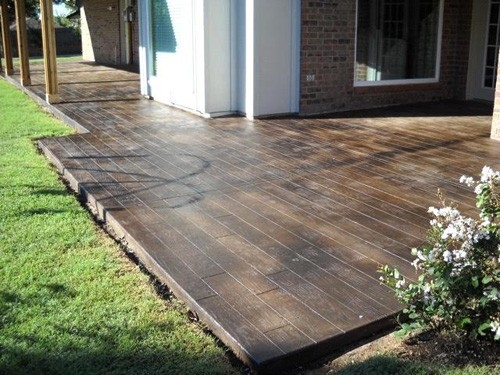 DIY Stamped Concrete Wood