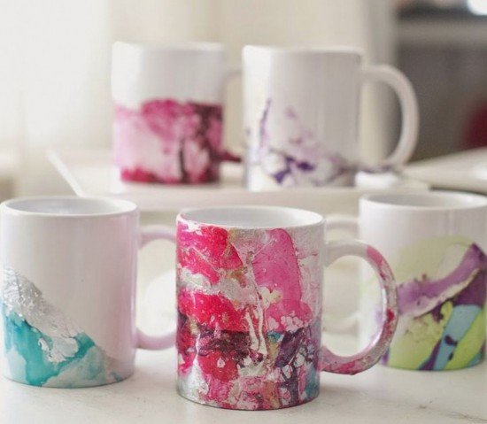 DIY Water Marble Mug Tutorial