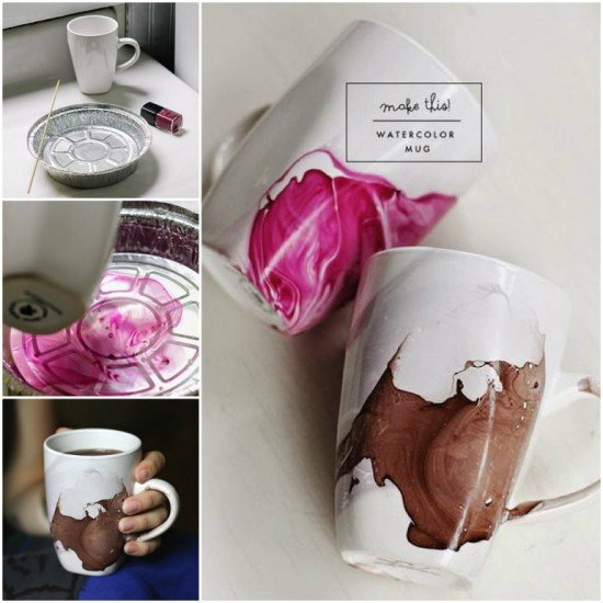 DIY Water Marble Mug Tutorial