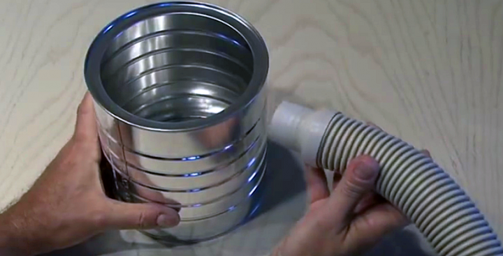 He Attached A Hose To Coffee Can. The Results? Totally Awesome! 