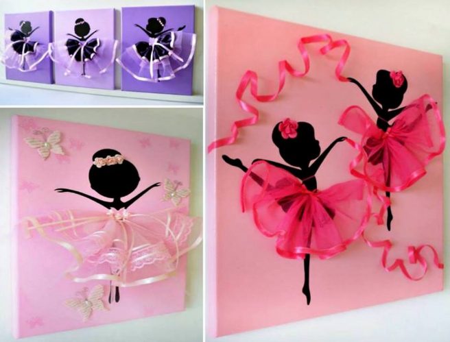 DIY Ballerina Tutu Canvas Wall Art!