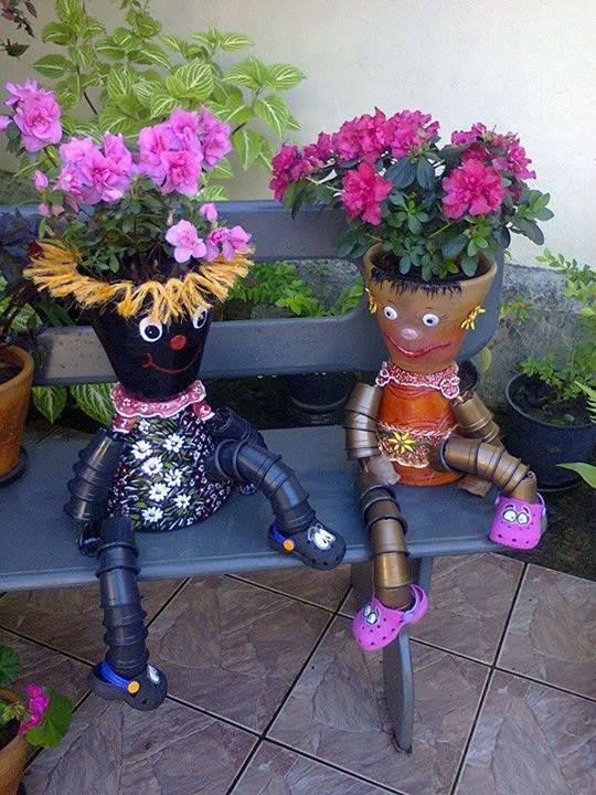 How to DIY Clay Pot Planter People