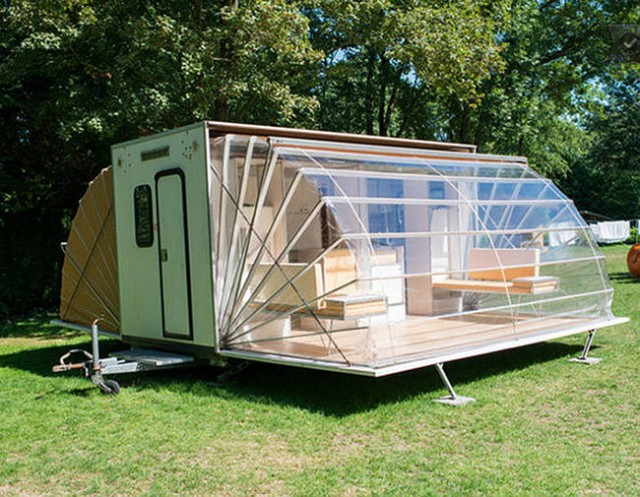 This Camper May Look Odd, But Once You See Inside, You'll Want One - transformable mobile house design