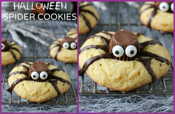 10 Fun and Sweet Halloween Treats DIY Ideas 03 -Halloween Spider Cookies Recipe