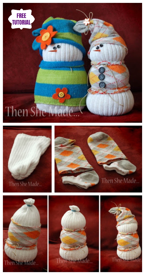 Christmas DIY Cute Sock Snowman Tutorial