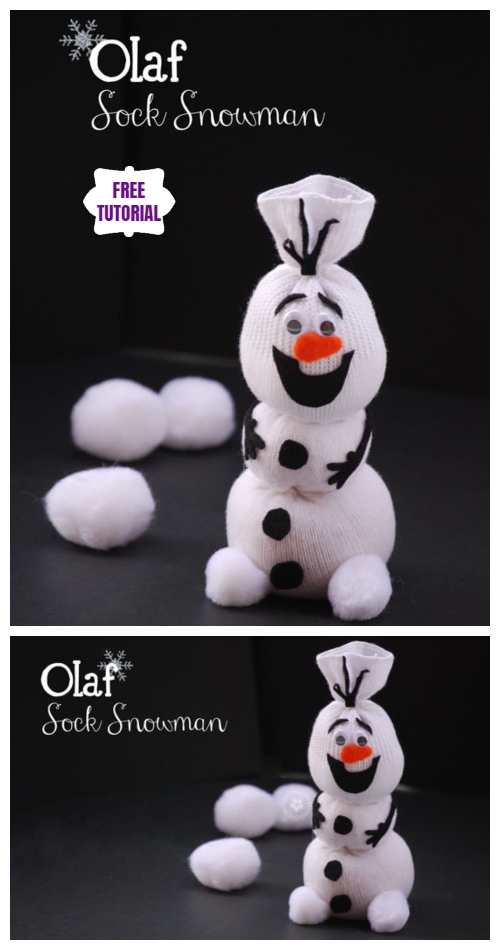 Christmas DIY Cute Sock Olaf Snowman Tutorial