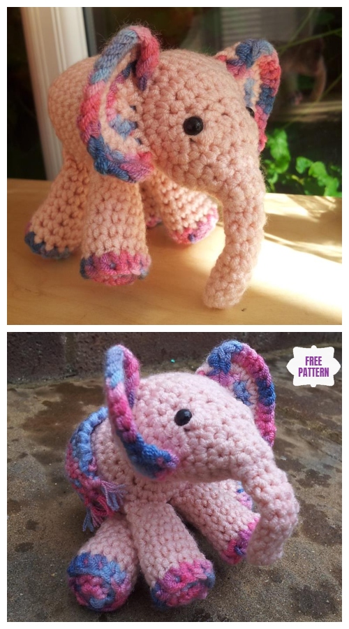 DIY Baby Elephant Crochet Amigurumi Free Patterns 