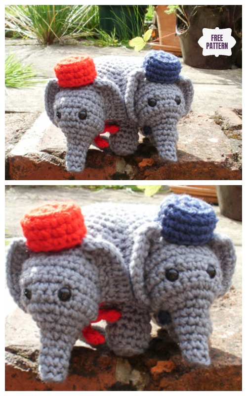 DIY Baby Elephant Crochet Amigurumi Free Patterns