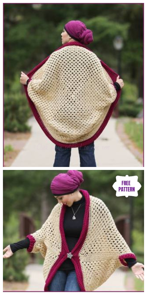 Crochet Granny Square Cardigan Free Pattern-Video