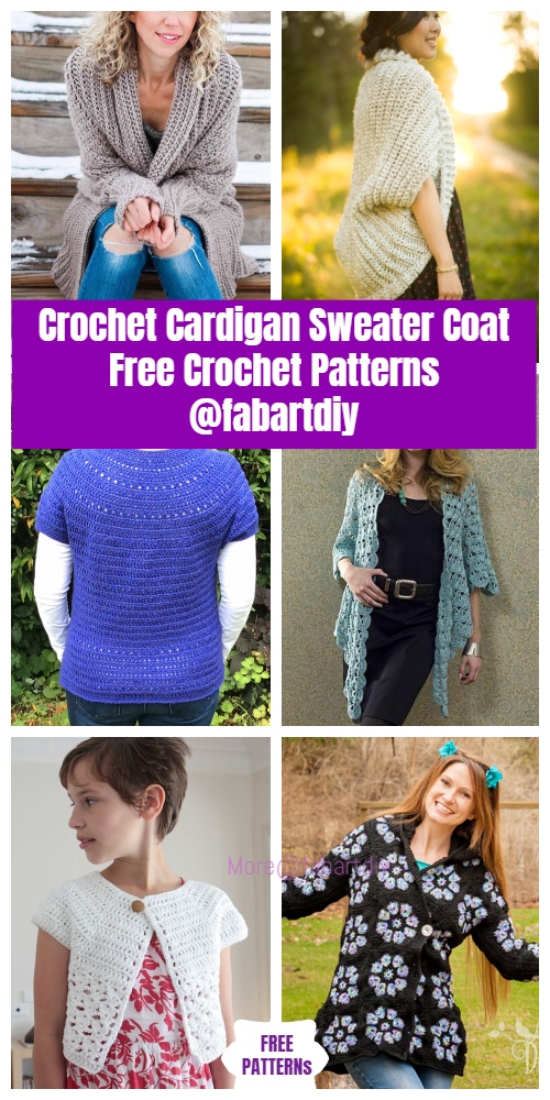 Crochet Cardigan Sweater Coat Free Crochet Patterns & Paid