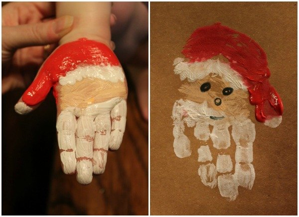 DIY Christmas Hand Print and Foot Print Art