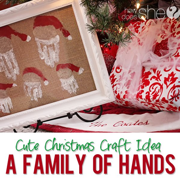 DIY Christmas Hand Print and Foot Print Art