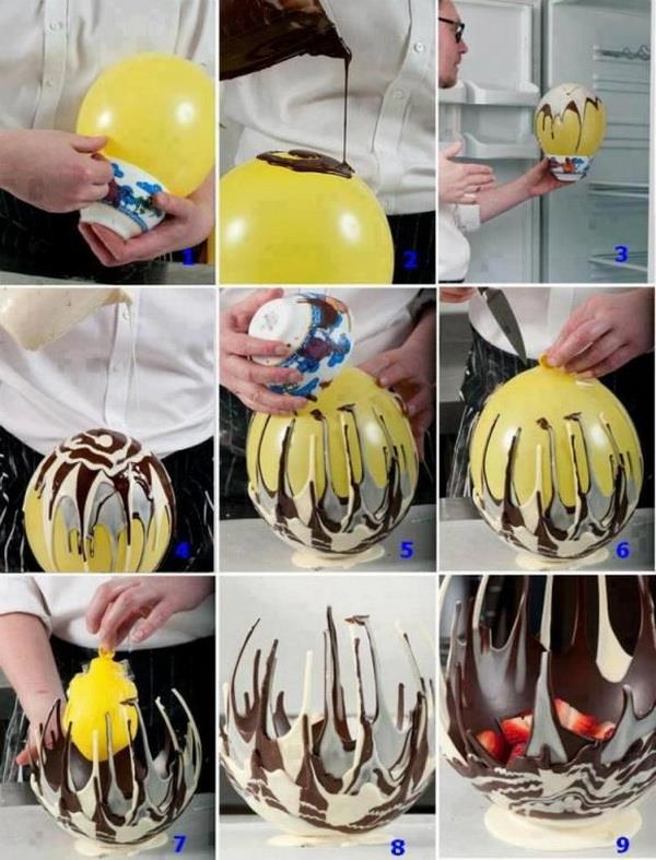  DIY Sweet Chocolate Bowls with Balloon (Video)