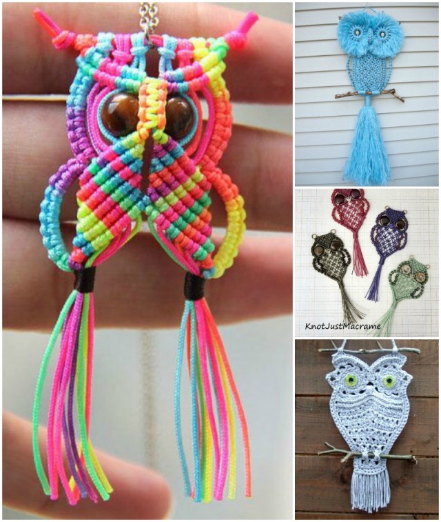 How to DIY Adorable Macrame Owls Patterns and Tutorials (Video)