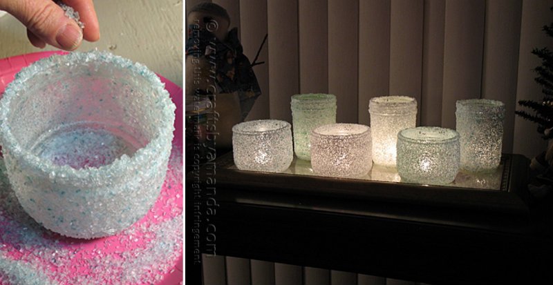 How to Make Frosted Epsom Salt Luminaries for Christmas